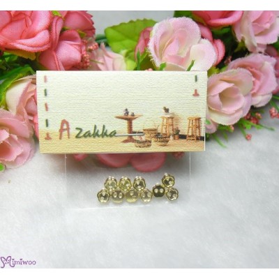 DIY Materials 4mm Metal Mini Button Flower Gold (10pcs) NDB035GLD